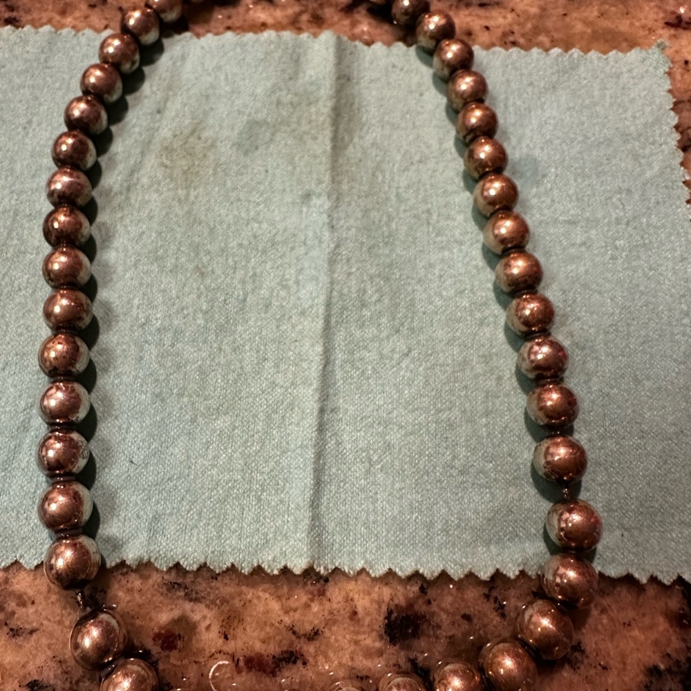 Tiffany sterling ball necklace
